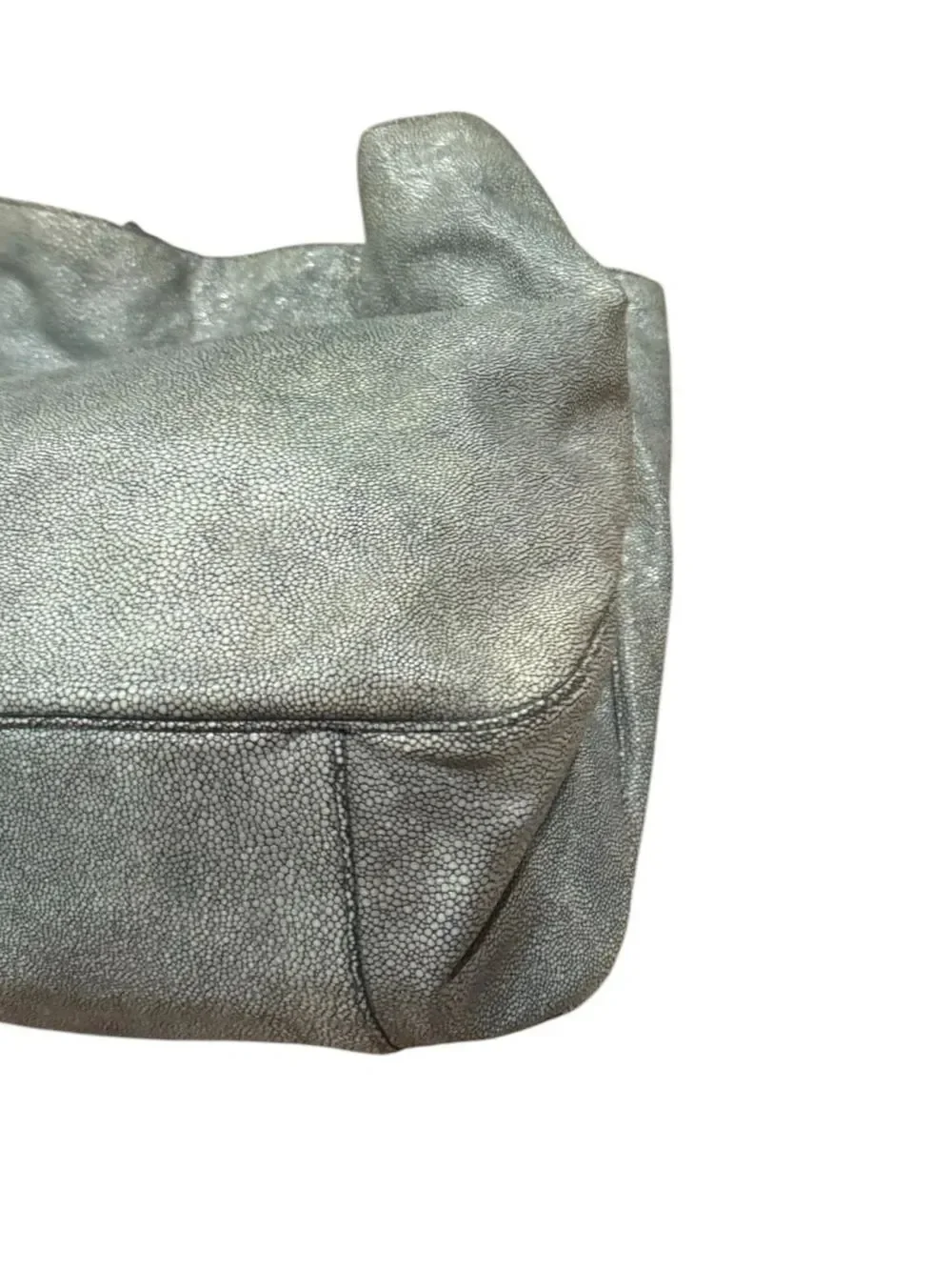 Yves Saint Laurent Vintage Olive Gray Exotic YSL Rive Gauche Roadie Hobo Bag